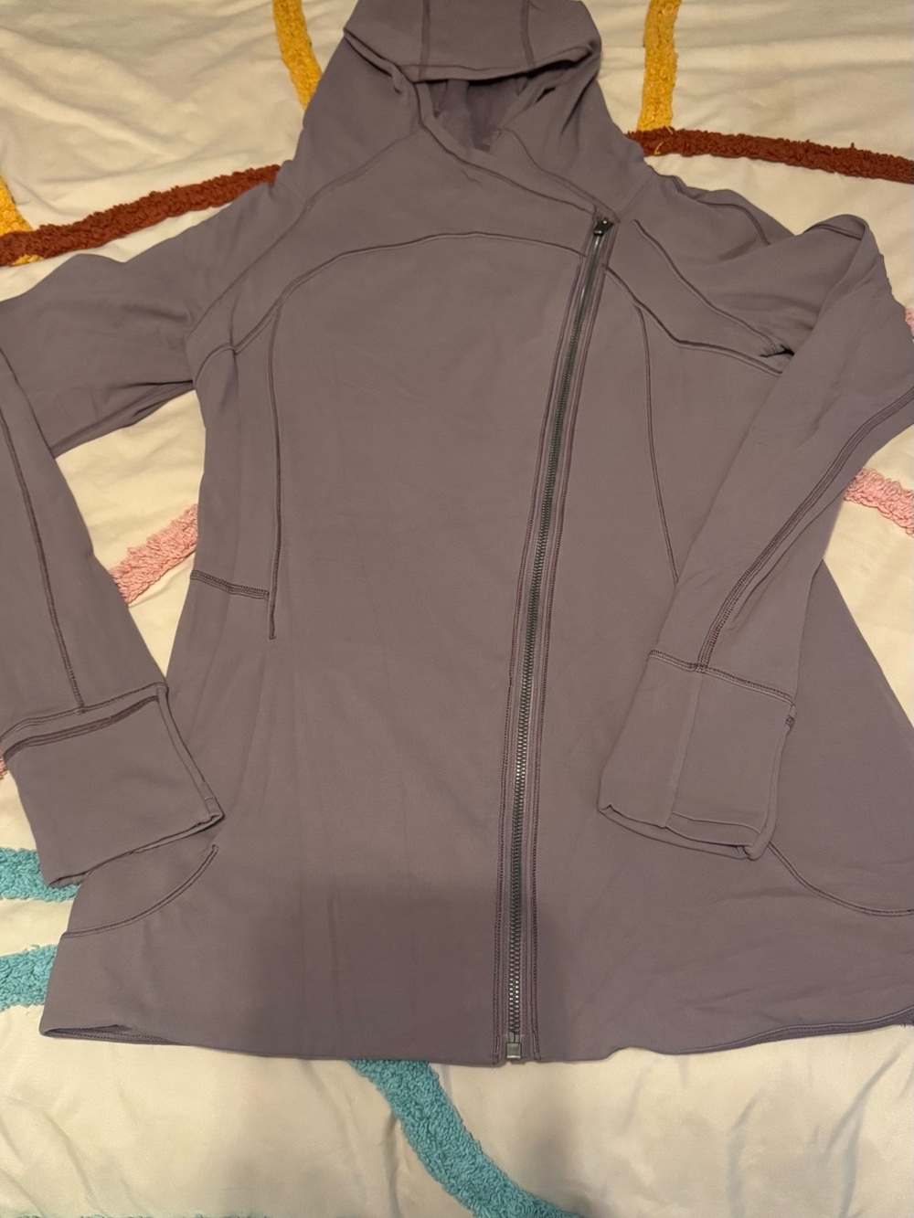 lululemon athletica Asymmetric Zip Hoodie — Dusty Lavender